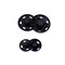 12 Pieces Black Sew On Metal Snap Buttons Two-Part Closure 1/2 Inch